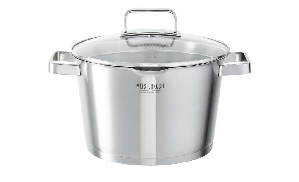 Meisterkoch Bratentopf 24 cm ¦ silber ¦ Edelstahl ¦ Maße (cm): H: 15,5 Ø: 24 Töpfe & Pfannen & Zubehör > Töpfe - Höffner