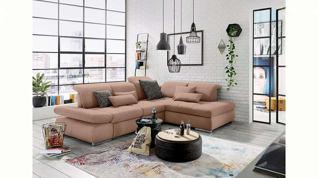 set one by Musterring Ecksofa »SO4100«, Ottomane links oder rechts bestellbar, wahlweise mit Bettfunktion