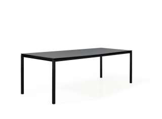 Janua - S 600 HPL Tisch - Winterweiß  - Gestell Tiefschwarz - 160x100 - indoor