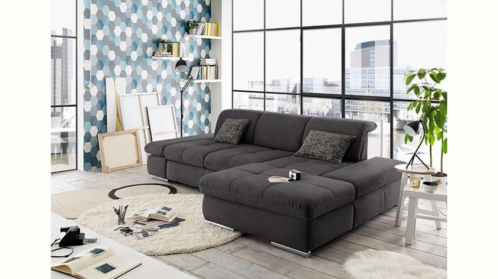 set one by Musterring Ecksofa »SO4100«, Recamiere links oder rechts, wahlweise mit Bettfunktion