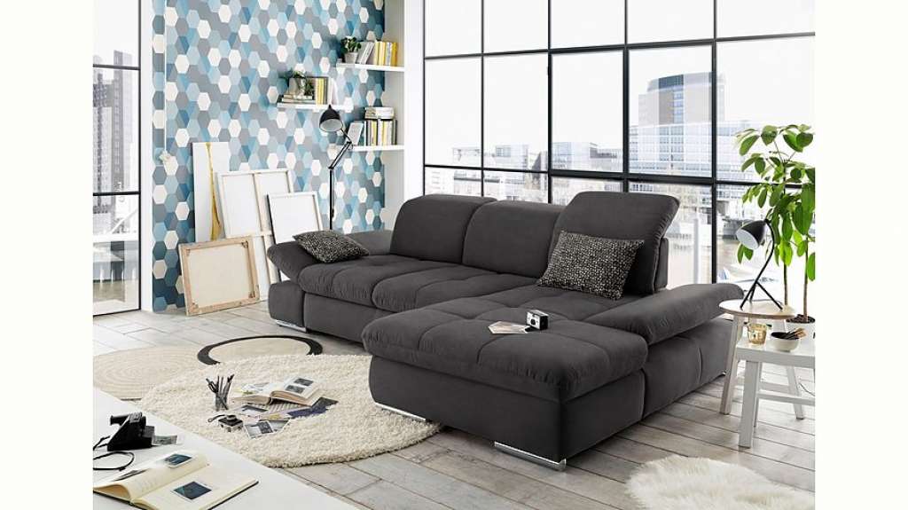 set one by Musterring Ecksofa »SO4100«, Recamiere links oder rechts, wahlweise mit Bettfunktion