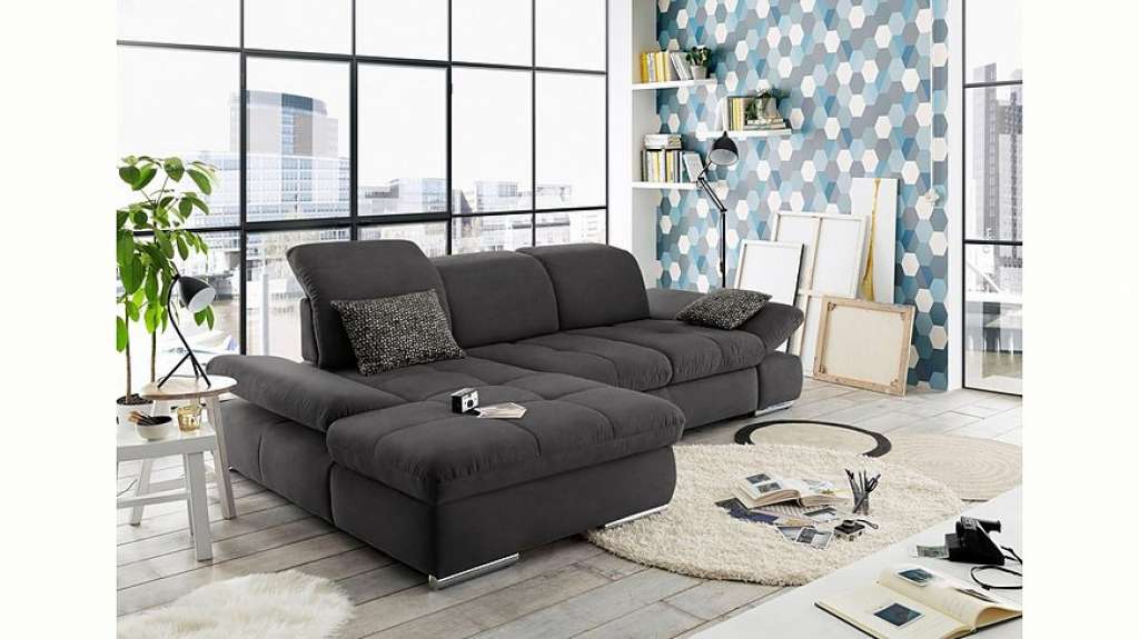 set one by Musterring Ecksofa »SO4100«, Recamiere links oder rechts, wahlweise mit Bettfunktion