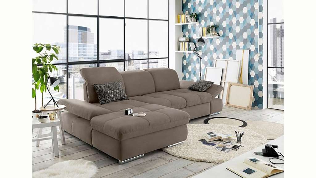 set one by Musterring Ecksofa »SO4100«, Recamiere links oder rechts, wahlweise mit Bettfunktion