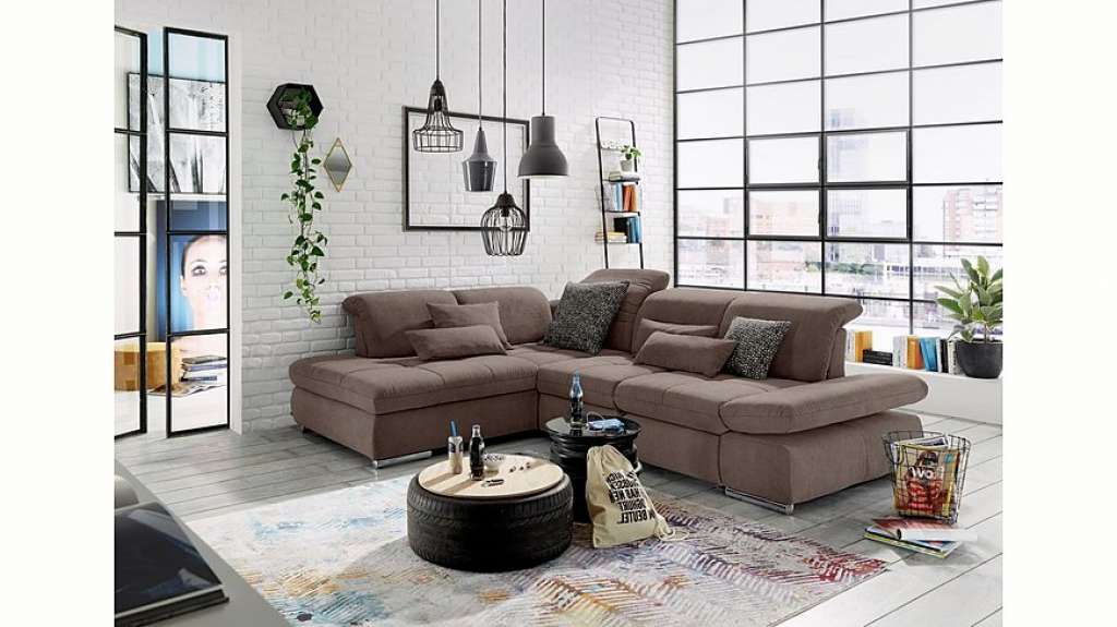 set one by Musterring Ecksofa »SO4100«, Ottomane links oder rechts bestellbar, wahlweise mit Bettfunktion