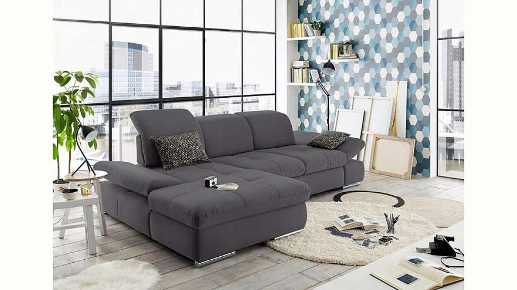 set one by Musterring Ecksofa »SO4100«, Recamiere links oder rechts, wahlweise mit Bettfunktion