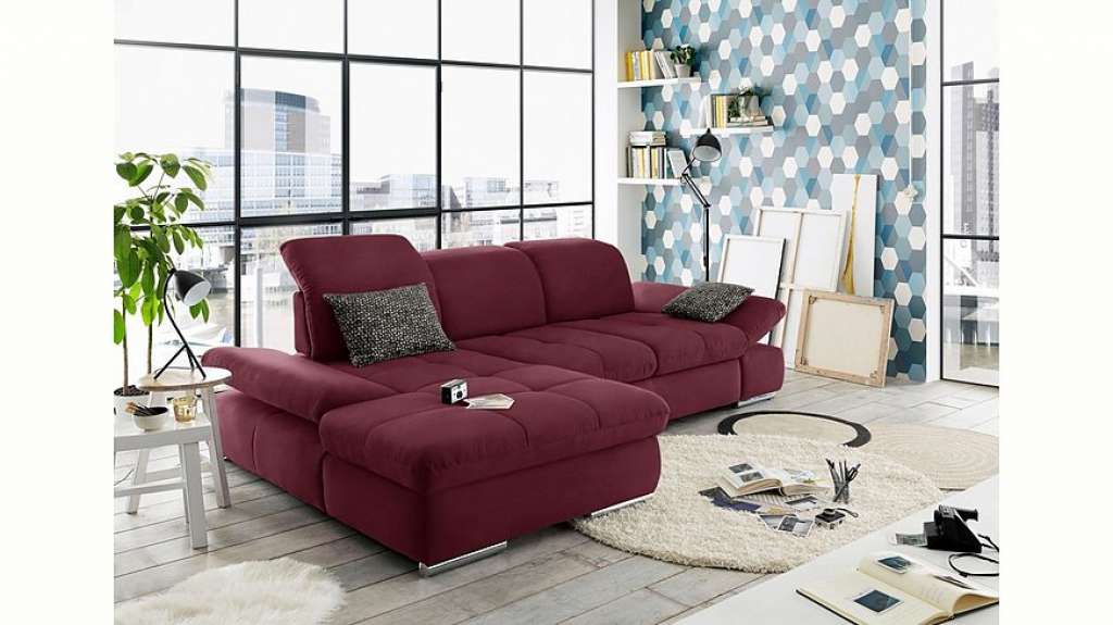 set one by Musterring Ecksofa »SO4100«, Recamiere links oder rechts, wahlweise mit Bettfunktion