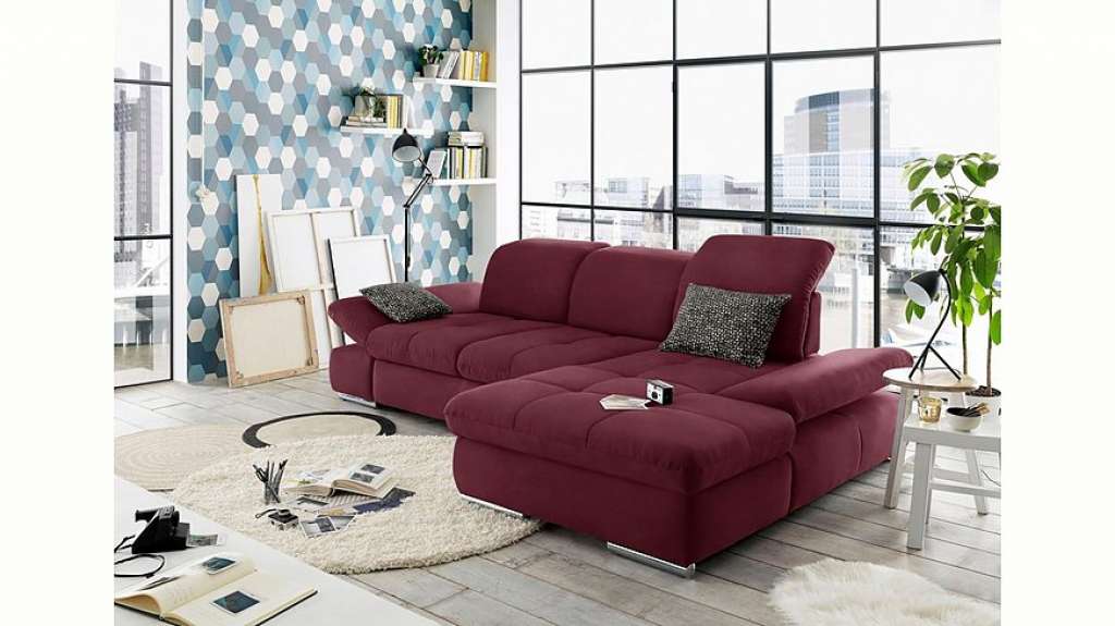 set one by Musterring Ecksofa »SO4100«, Recamiere links oder rechts, wahlweise mit Bettfunktion
