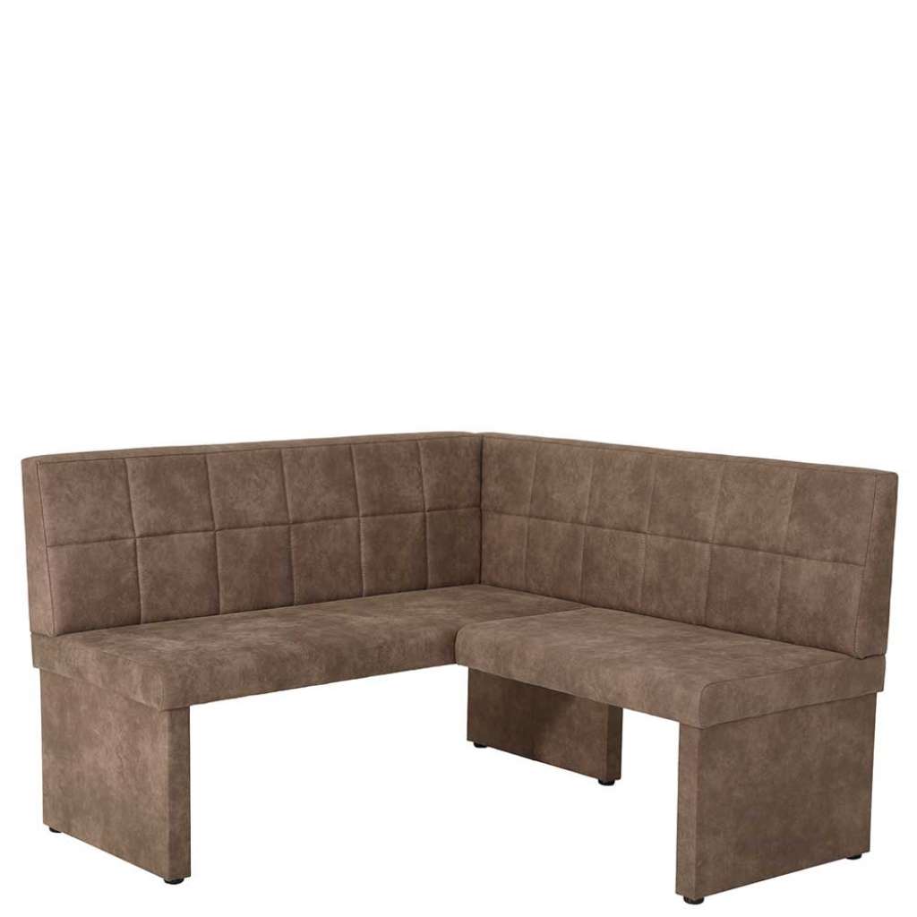 Eckbank in Taupe Microfaser 140 cm breit