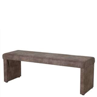 Bank in Taupe Microfaser Lehne