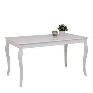 Esszimmer Tisch in Weiß 140 cm breit