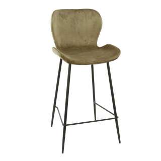 Barstühle in Beige Samt modern (4er Set)