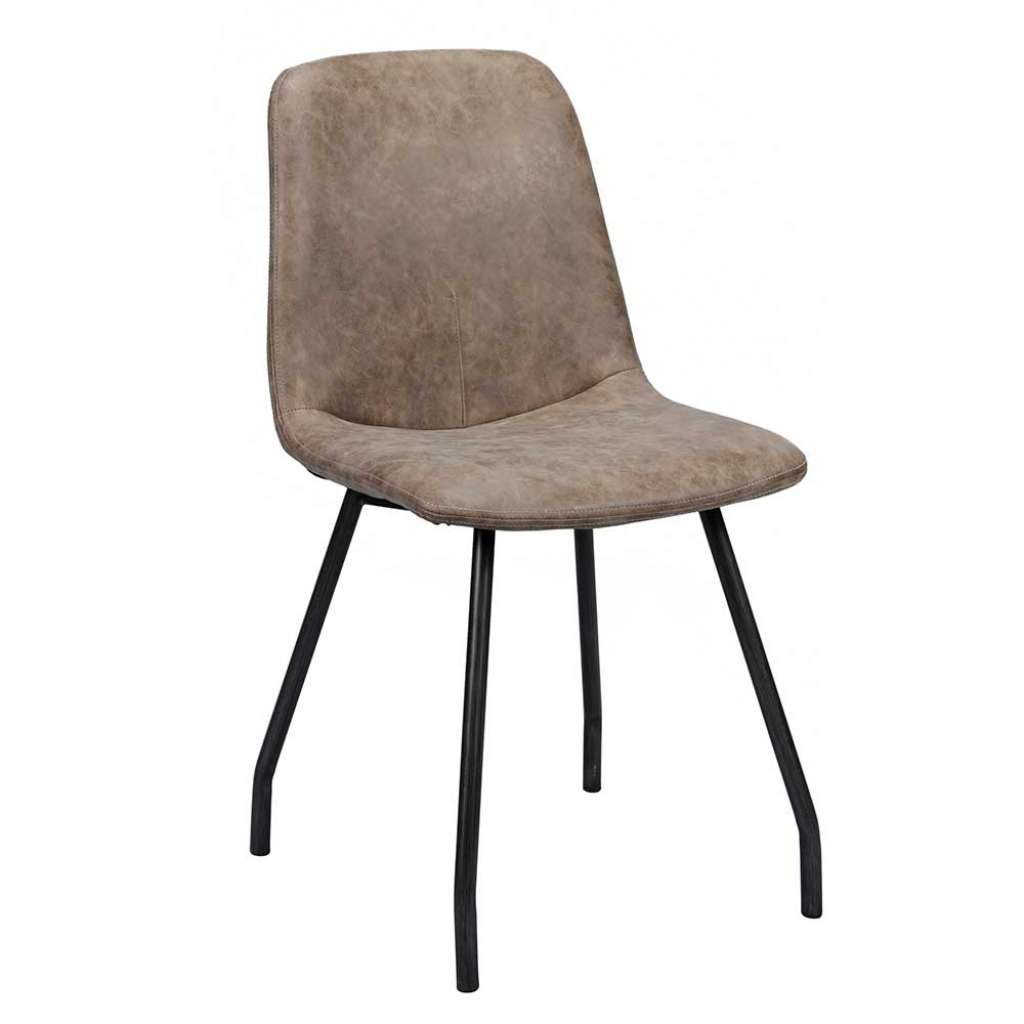 Stühle in Hellbraun Kunstleder 50 cm Sitzhöhe (4er Set)