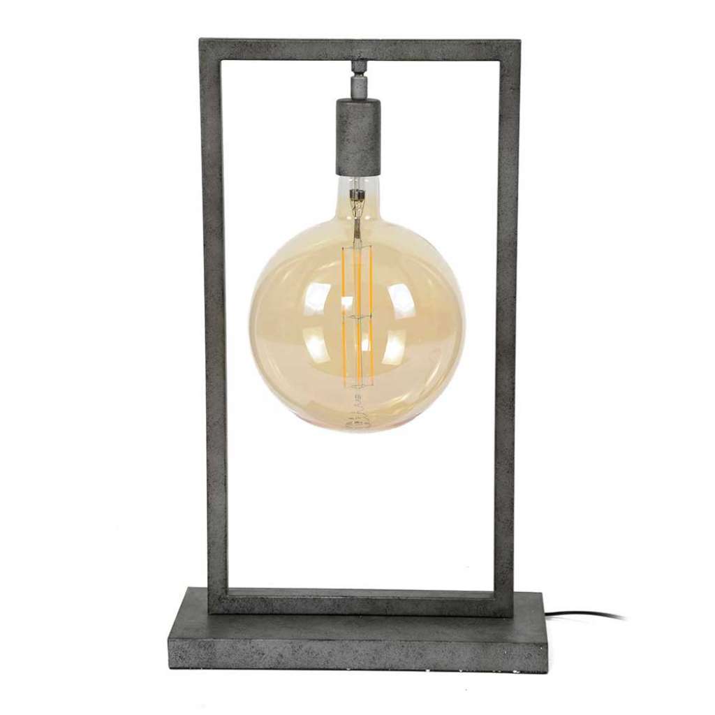 Tischlampe in Altsilberfarben 55 cm hoch