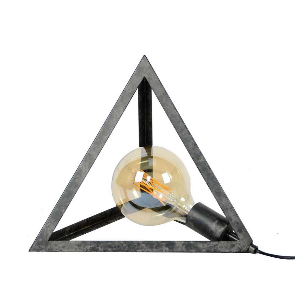 Design Tischlampe dreieckig Anthrazit