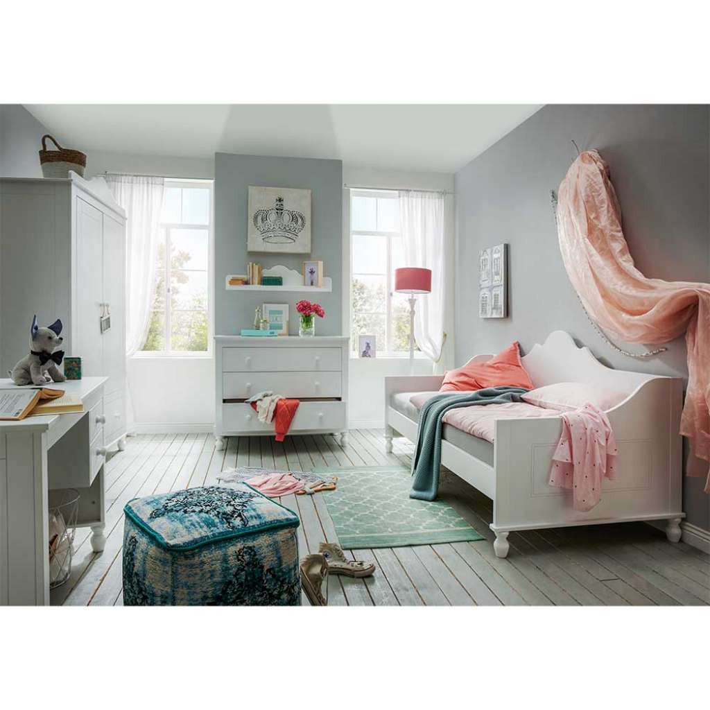 Jugendzimmer in Weiß Sofabett (5-teilig)