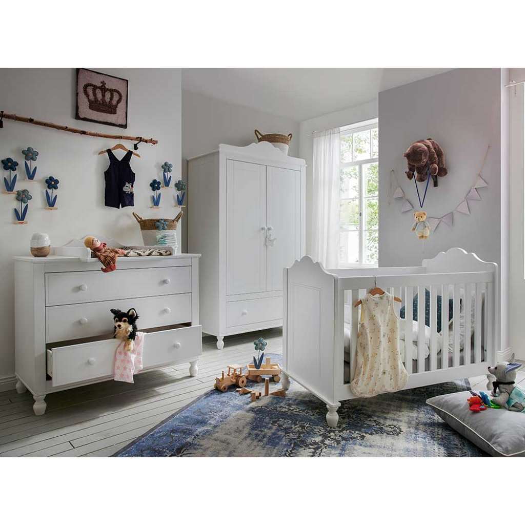 Babymöbelset in Weiß komplett (3-teilig)