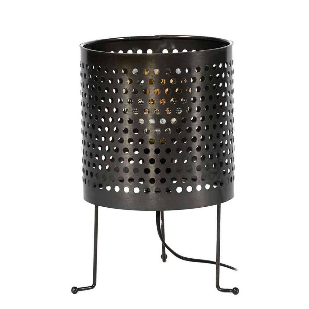 Tischlampe in Schwarz Nickel Loft Design