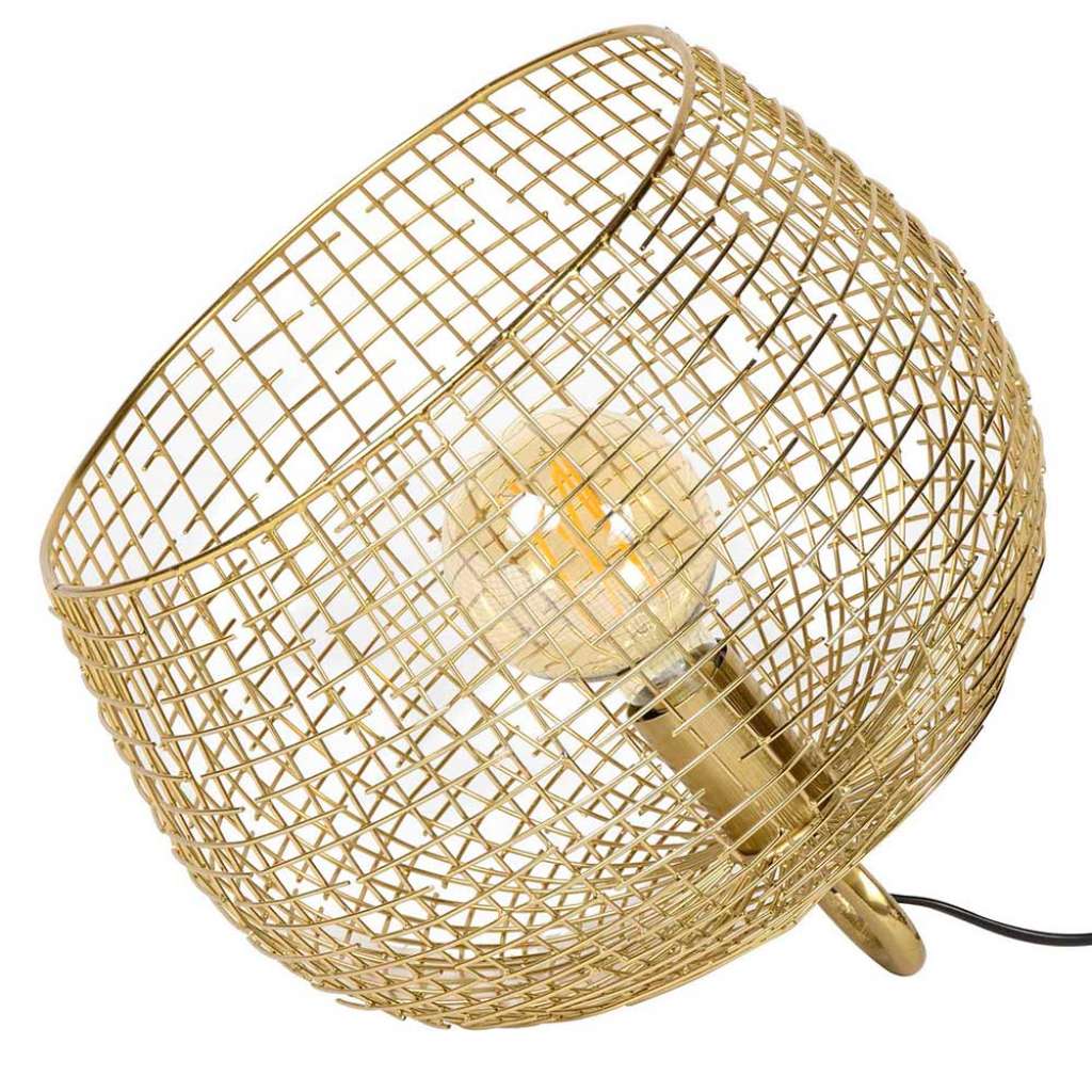 Design Tischleuchte in Goldfarben Metall