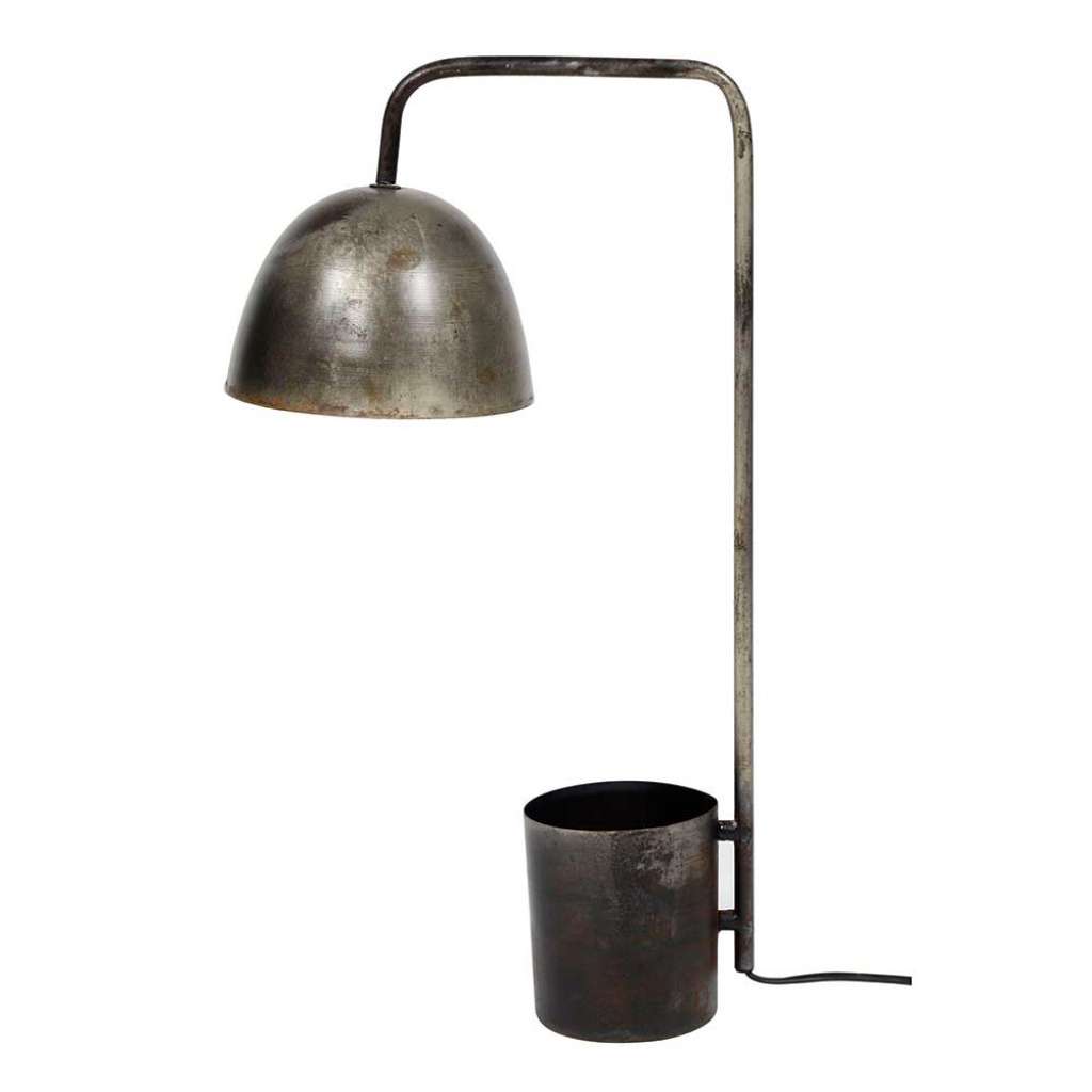 Tischleuchte mit Behälter Metall