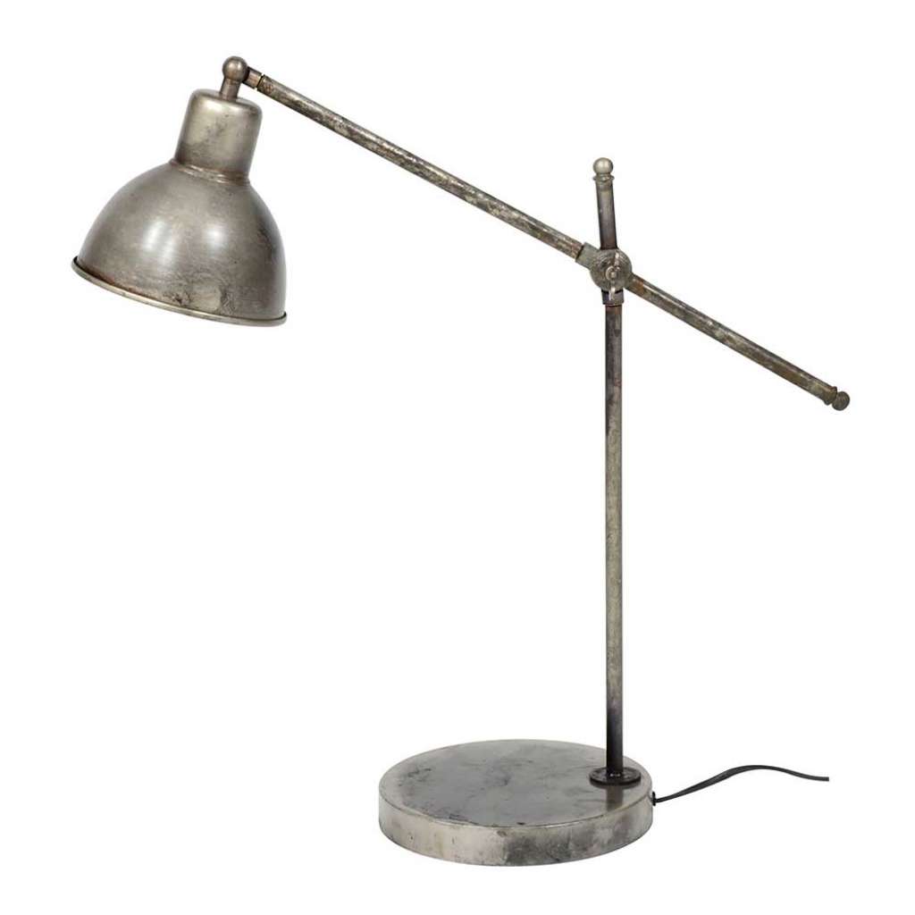 Tischlampe in Altsilberfarben Metall
