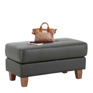 Couchhocker in Grau Kunstleder 55 cm tief