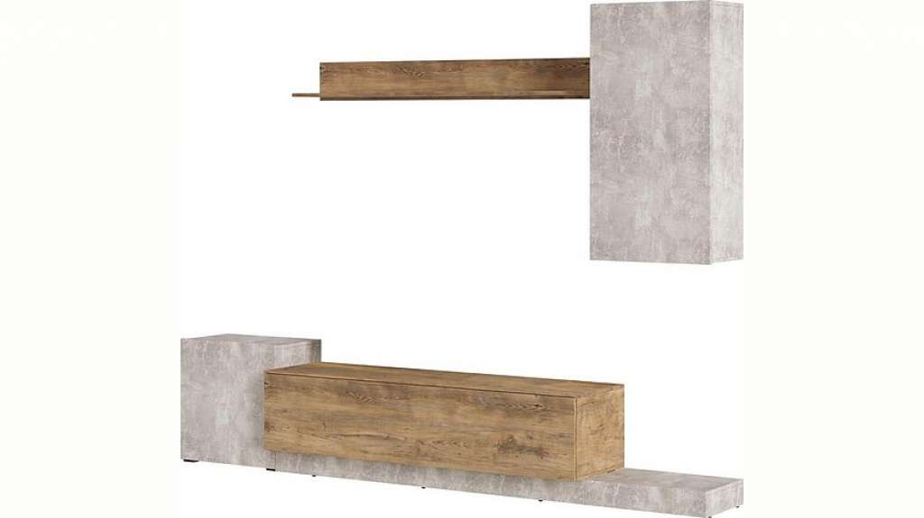 Wohnwand »Rimini«, (Set, 4-tlg), im modernen italienischen Design in drei aktuellen Dekorvarianten B/H/T 254/196/42 cm