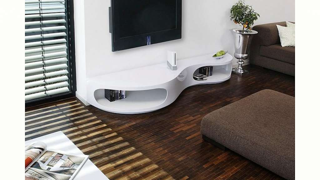 SalesFever Lowboard, Made in Germany, Design TV-Board in moderner Form, Fernsehschrank in Hochglanz