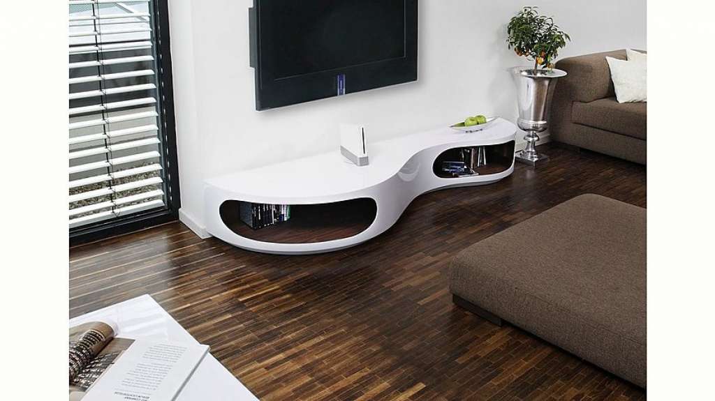 SalesFever Lowboard, Made in Germany, Design TV-Board in moderner Form, Fernsehschrank in Hochglanz