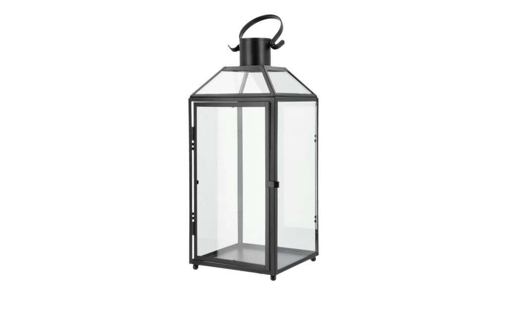 Laterne ¦ schwarz ¦ Metall, Glas  ¦ Maße (cm): B: 18 H: 18 T: 42,5 Dekoration > Laternen & Windlichter - Höffner