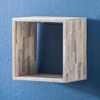 Regalwürfel aus Teak Massivholz Landhaus Design