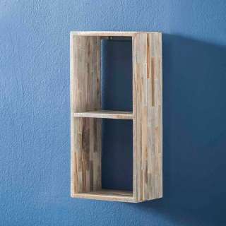Hängeregal aus Teak Massivholz 30 cm breit