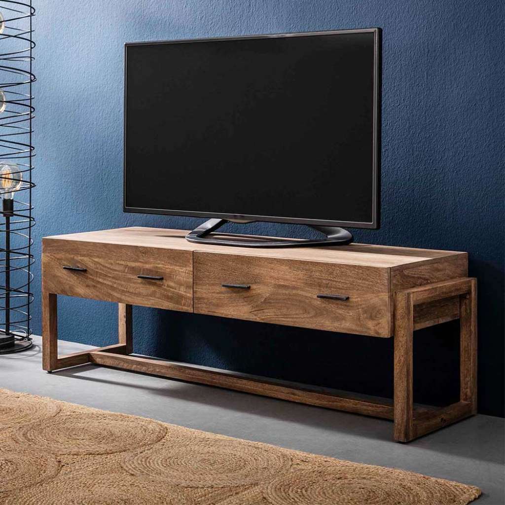 TV Unterschrank aus Mangobaum Massivholz 135 cm breit