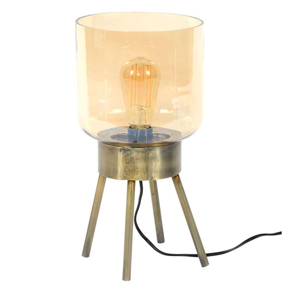 Tischlampe in Bronzefarben Vintage Design