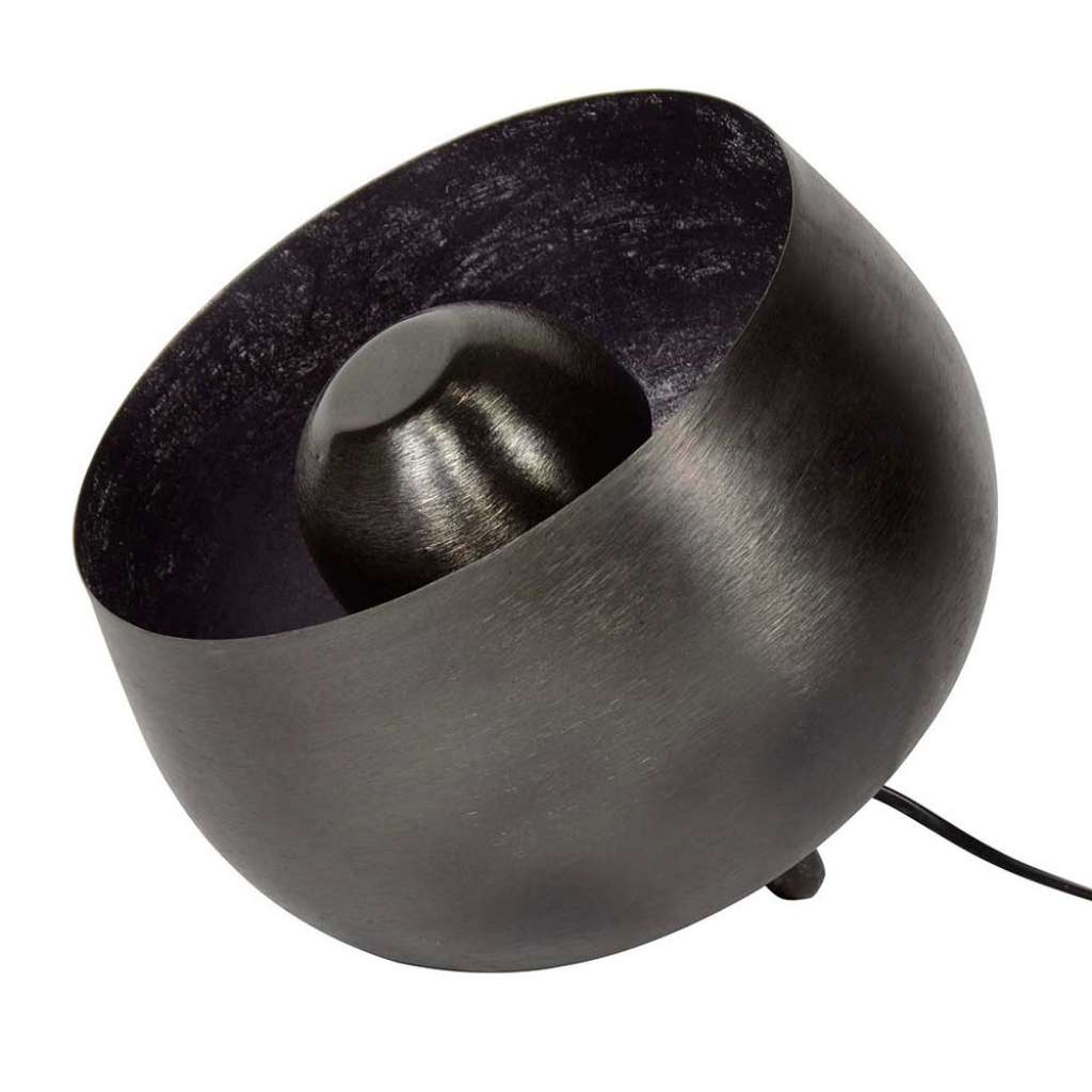 Deko Tischleuchte aus Metall Schwarz