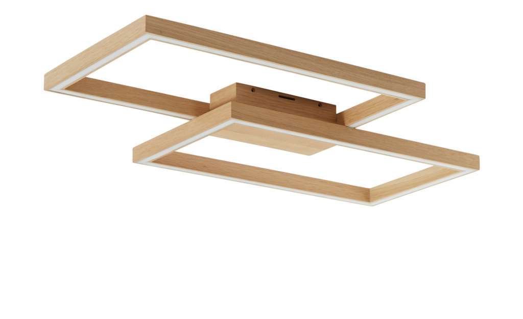 LED-Deckenleuchte, 2-flammig, Eiche geölt, groß ¦ holzfarben ¦ Maße (cm): B: 75 Lampen & Leuchten > Innenleuchten > Deckenleuchten - Höffner