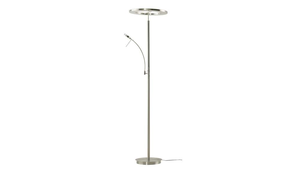 KHG LED-Deckefluter, 2-flammig, Nickel matt ¦ silber ¦ Maße (cm): H: 180 Ø: 46 Lampen & Leuchten > Innenleuchten > Stehlampen - Höffner
