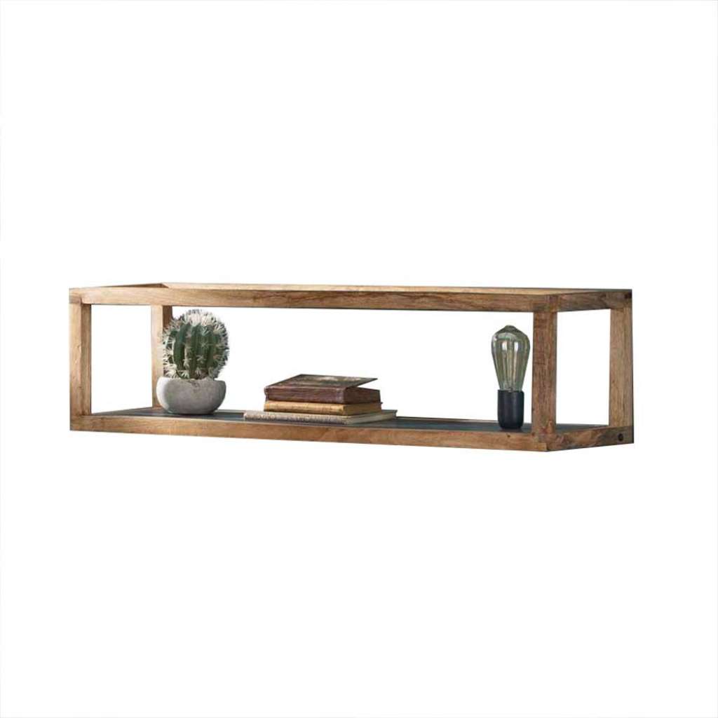 Massivholz Wandleuchte aus Mangobaum 100 cm breit