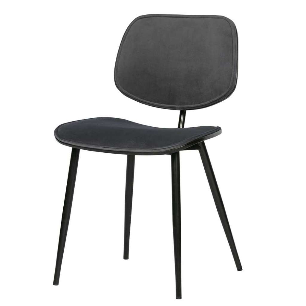 Esstisch Stühle in Grau Samt Metallgestell (2er Set)