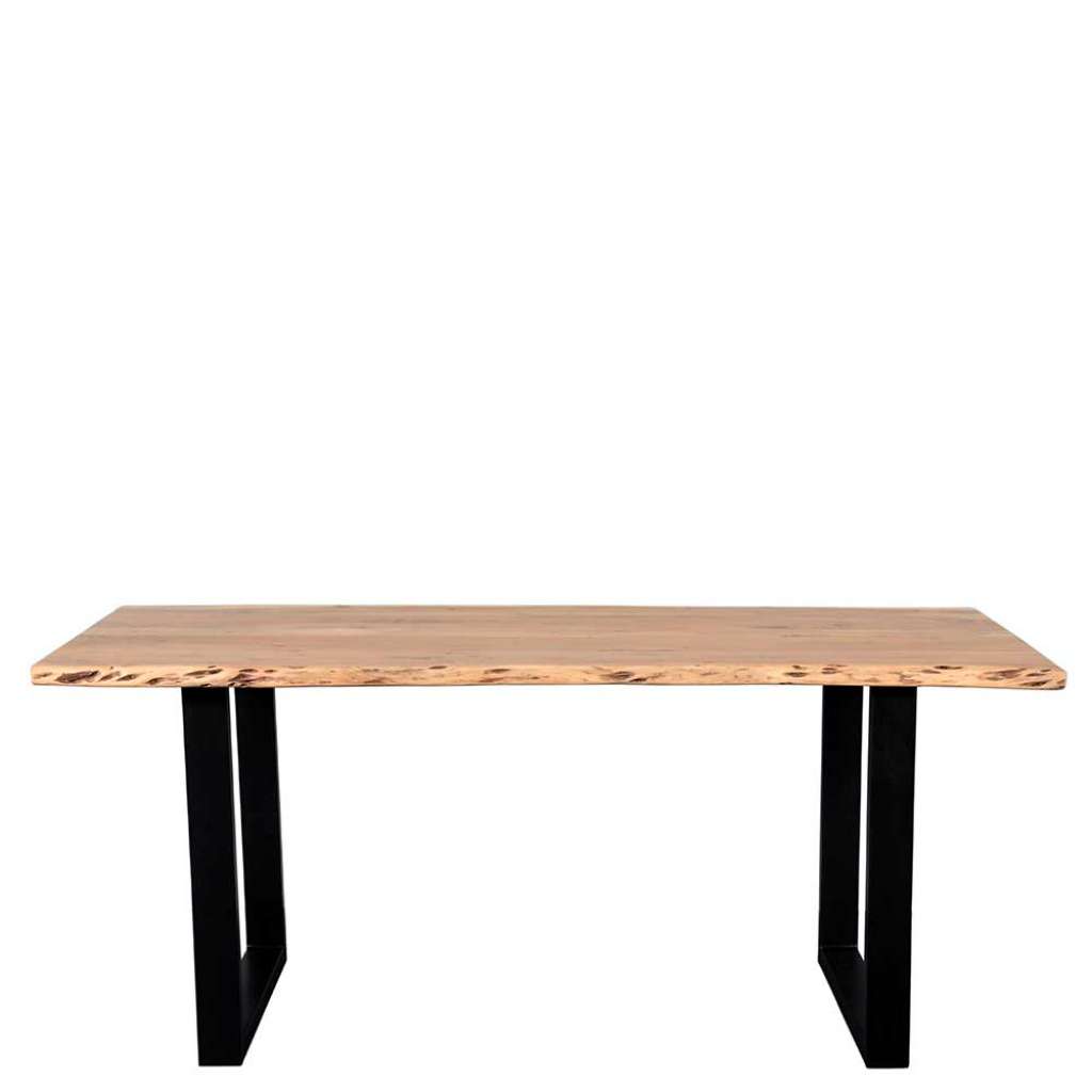 Esszimmer Tisch aus Akazie Massivholz und Metall Industriedesign