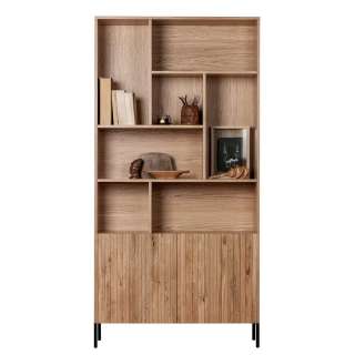 Wohnzimmer Regal aus Eiche Massivholz 200 cm hoch