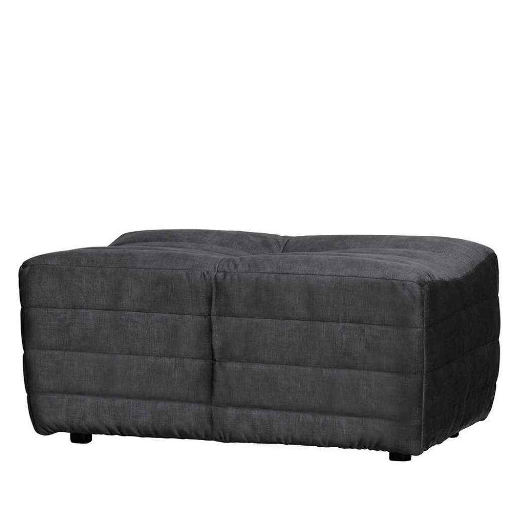 Polsterhocker in Anthrazit Samt Sofa