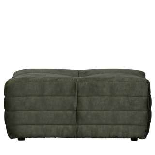 Samt Sofahocker in Dunkelgrün 95 cm breit