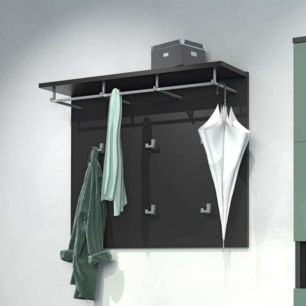 Garderobe in Anthrazit 105 cm breit
