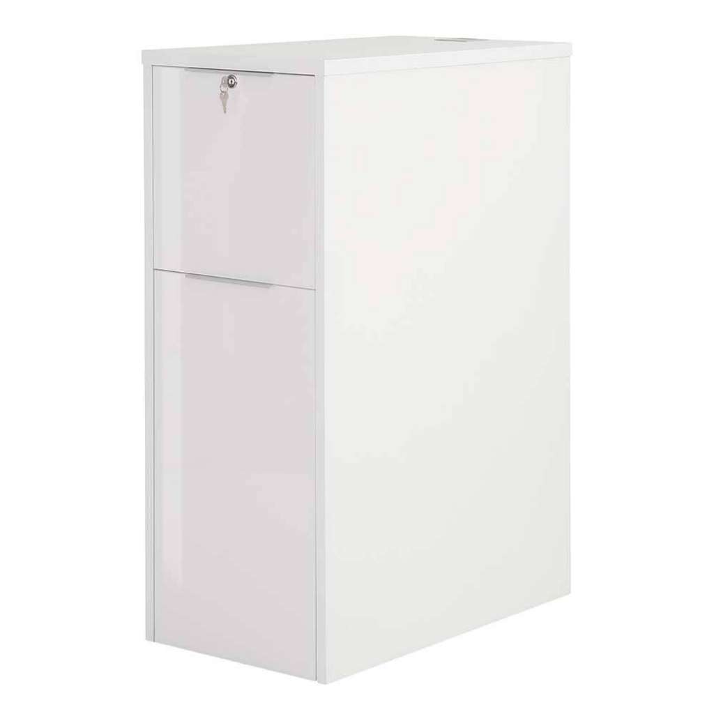 Aktenschrank in Weiß Hochglanz Apothekerauszug