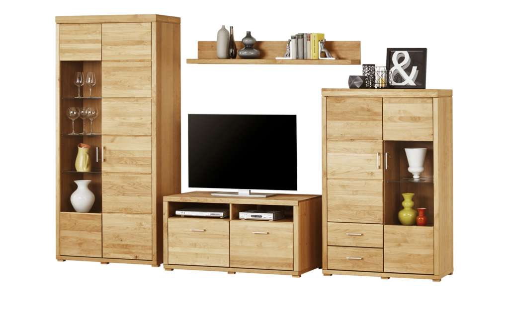 Woodford Wohnwand   Lobos II ¦ holzfarben ¦ Maße (cm): B: 317 H: 214 T: 54 Wohnwände - Höffner
