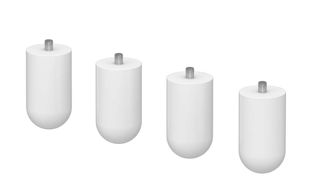 FLEXA Füße, 4er-Set  Flexa Cabby ¦ weiß ¦ Maße (cm): H: 10 Ø: 5.5 Sonstiges Zubehör - Höffner