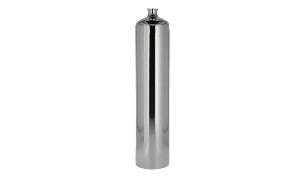 Vase ¦ silber ¦ Stahl ¦ Maße (cm): H: 69 Ø: 15 Dekoration > Vasen - Höffner