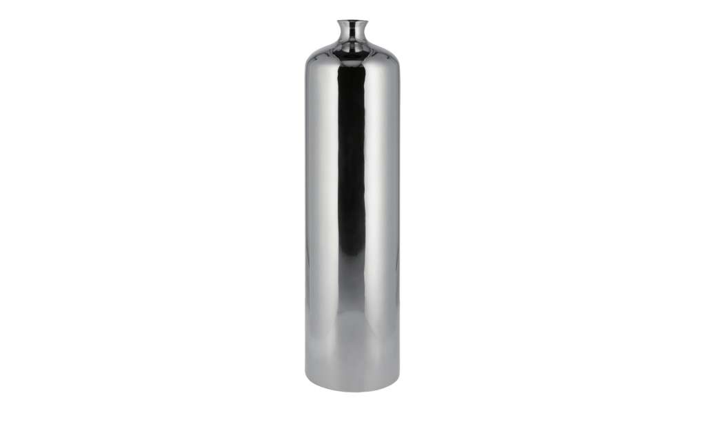 Vase ¦ silber ¦ Stahl ¦ Maße (cm): H: 59 Ø: 15 Dekoration > Vasen - Höffner