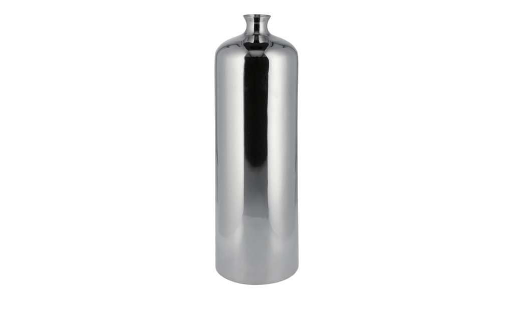 Vase ¦ silber ¦ Stahl ¦ Maße (cm): H: 49 Ø: 15 Dekoration > Vasen - Höffner