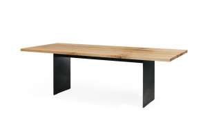 Janua - SC 41 Tisch - europ. Nussbaum - Wangen Verkehrsweiß pulverbeschichtet 180x90 - indoor